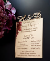 Acrylic wedding invitations - Craft Me Pretty (CMP Lasercraft - Perth Laser cutting)