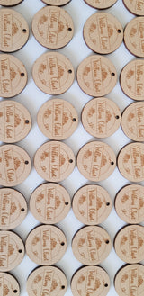 10 pack of round 40x3mm Business tags - Craft Me Pretty (CMP Lasercraft - Perth Laser cutting)