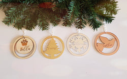 Personalised Christmas baubles - Craft Me Pretty (CMP Lasercraft - Perth Laser cutting)