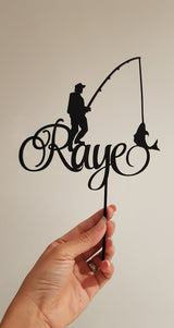 fishing cake topper, 25 years loved cake topper, cake topper, perth cake topper, acrylic cake topper, anniversary cake topper, silver acrylic cake topper, cake topper perth, 21sr cake topper, 21 birthday cake topper, name cake topper
