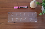 Number write and wipe board - Craft Me Pretty (CMP Lasercraft - Perth Laser cutting)