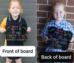 first day of school board, chalk board, first day of school chalk board, first day of , back to school, chalk board, perth laser cutting, perth laser engraving, school chalk board, school board