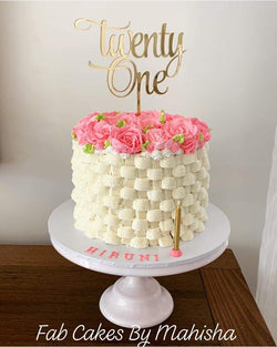 Twenty one cake topper - Craft Me Pretty (CMP Lasercraft - Perth Laser cutting)name cake topper, perth cake topper, silver acrylic cake topper, cake topper perth, 18th birthday cake topper, laser cut cake topper, personalised cake topper, perth cake topper, perth personalised cake topper