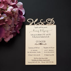Acrylic wedding invitations - Craft Me Pretty (CMP Lasercraft - Perth Laser cutting)